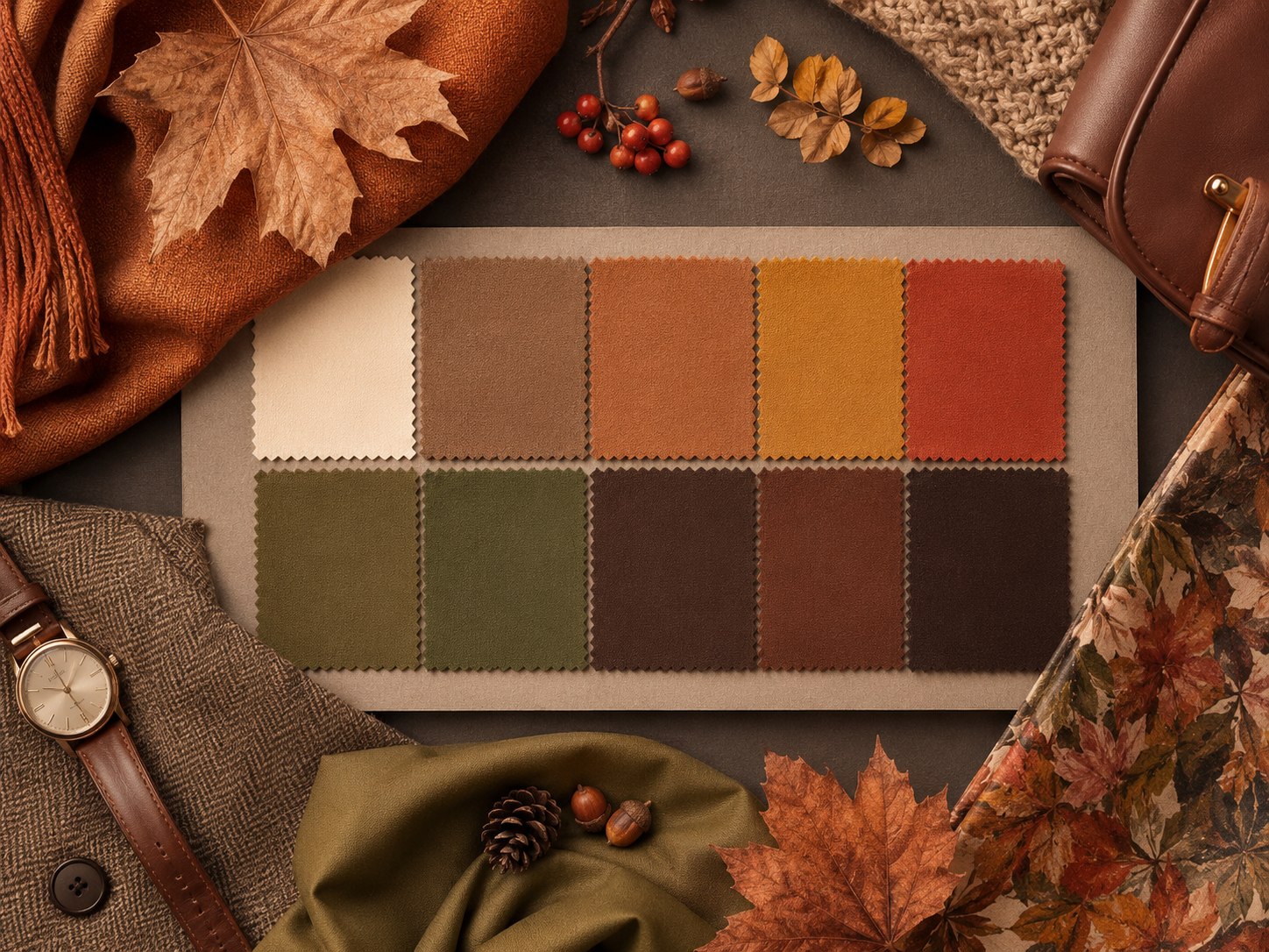 Autumn color type palette