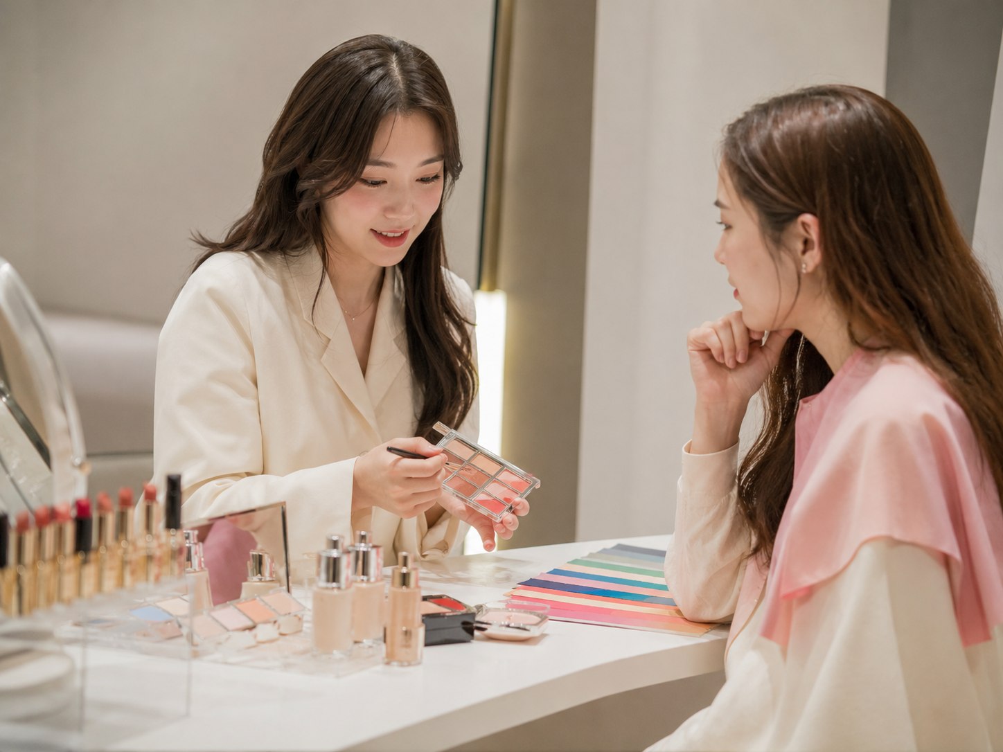 Makeup color consultation at Color Avenue Myeongdong