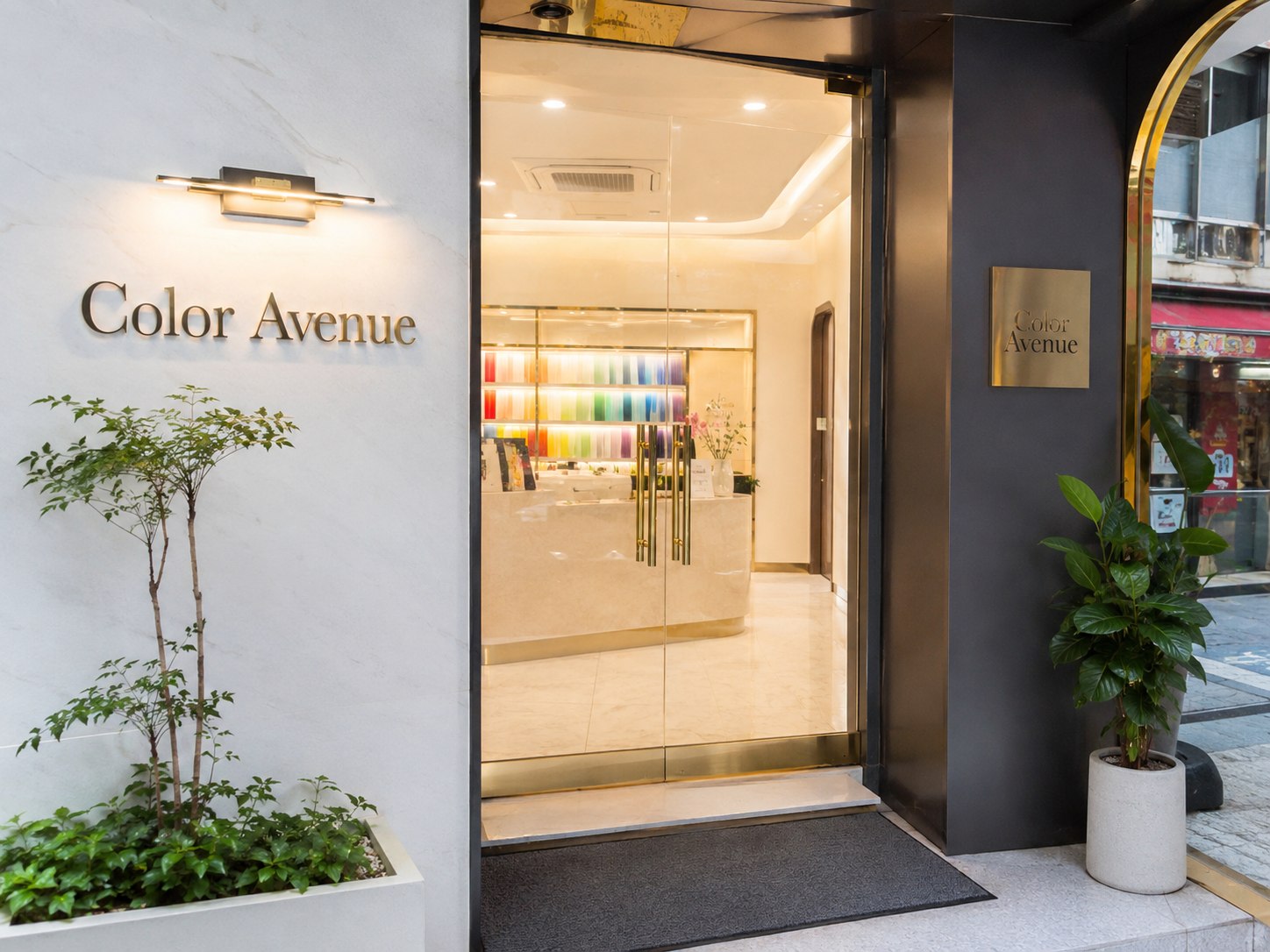 Studio entrance of Color Avenue in Myeongdong